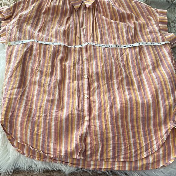 Madewell | Central Shirt in Rainbow Stripe Size S - Picture 11 of 11